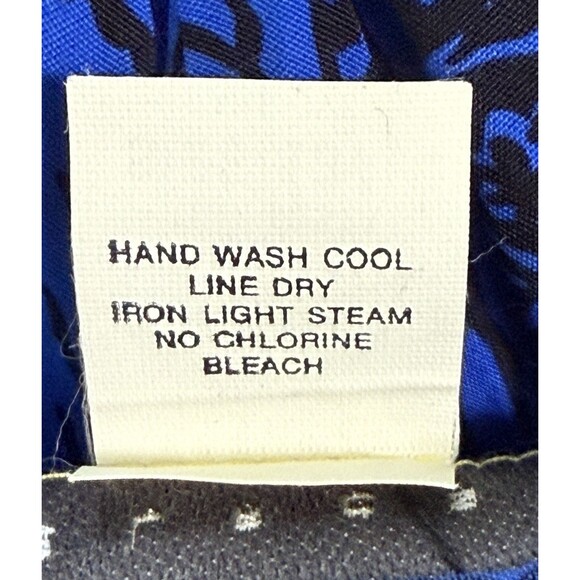 Women's Boho Artsy Blue Botanical Print Midi Skirt Flowy A-Line Tropical 13/14 - Picture 6 of 8